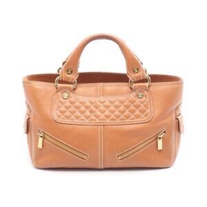 Celine Leather Handbag Horse Carriage Charm Brown